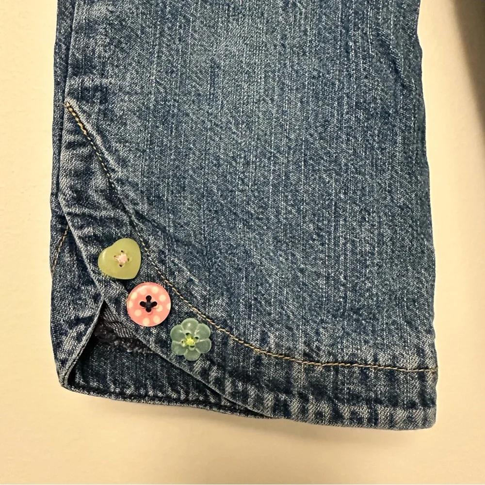 Vintage Gymboree Panda Pocket Button Denim Pant 2006 Imaginary Friends Line